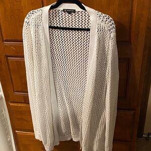 INC Elegant White Open-Knit Sweater